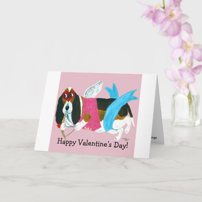 Tarjeta Happy Valentine's Day Doggie Folded Greeting Card (Orquídea)