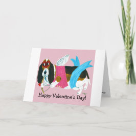 Tarjeta Happy Valentine's Day Doggie Folded Greeting Card