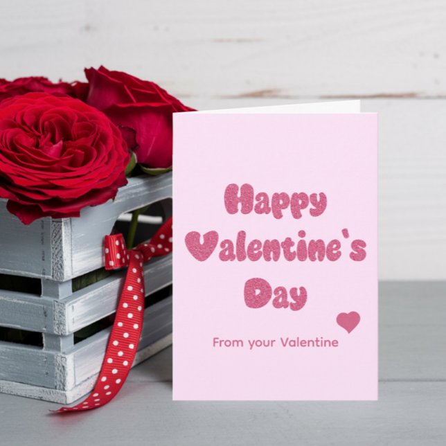 Tarjeta Happy Valentine's Day Glitter (Subido por el creador)