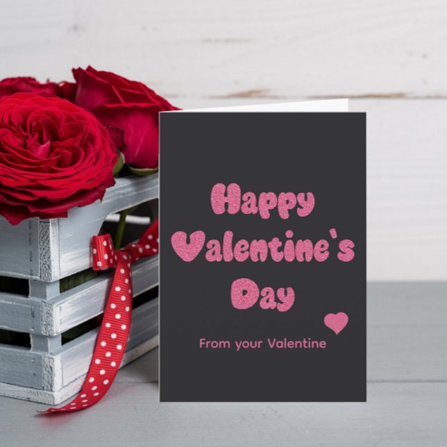 Tarjeta Happy Valentine's Day Glitter (Subido por el creador)
