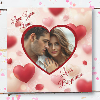 Tarjeta Happy Valentine's Day | Heart Personalized Photo