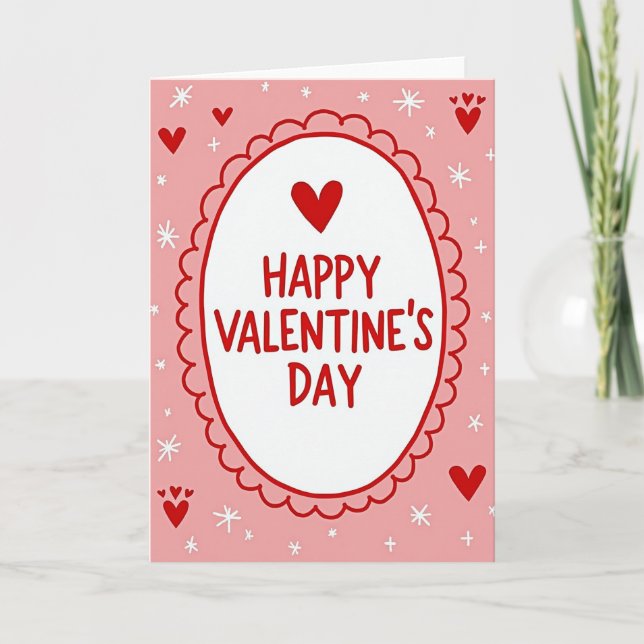 Tarjeta Happy Valentines Day Love Card (Anverso)