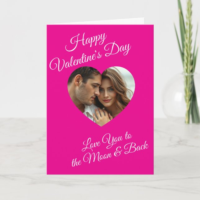 Tarjeta Happy Valentine's Day | Personalized Photo (Anverso)