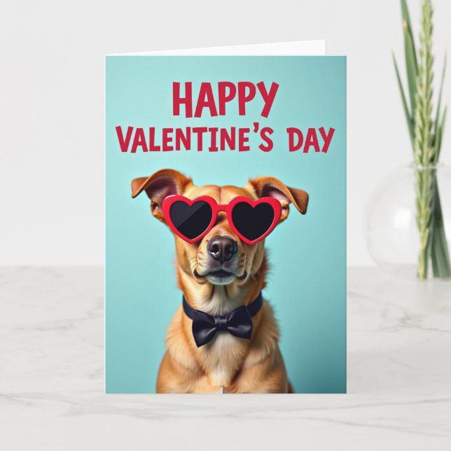 Tarjeta Happy Valentines Dog Card (Anverso)