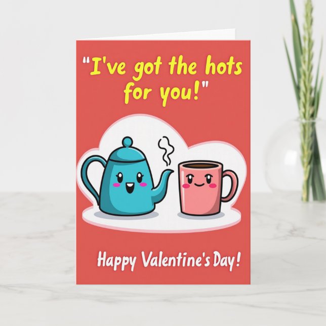 Tarjeta Happy Valentines Hots For You Card (Anverso)