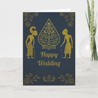 Tarjeta Happy Wedding Wayang CULTURE