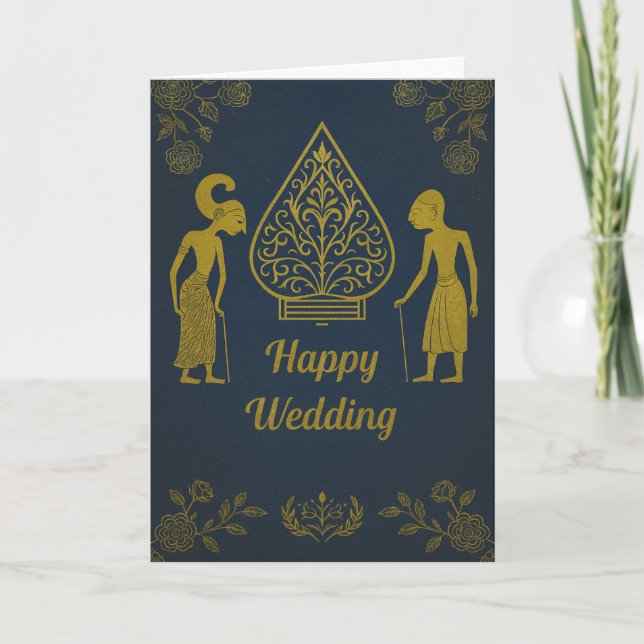 Tarjeta Happy Wedding Wayang CULTURE  (Anverso)