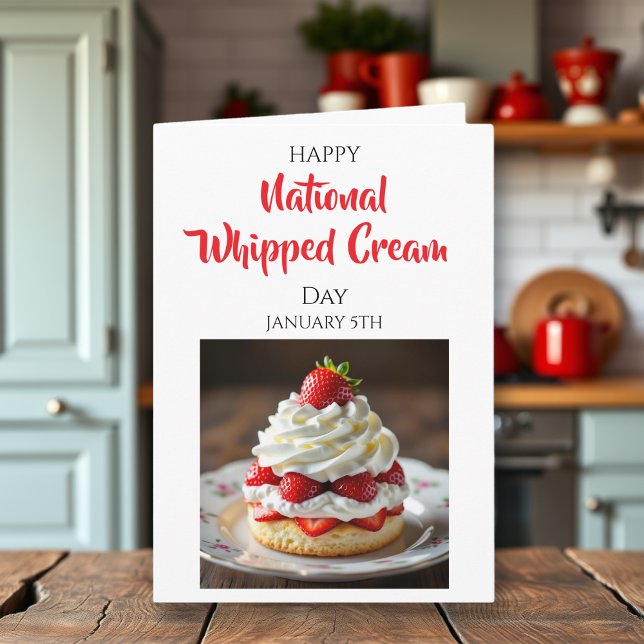 Tarjeta Happy Whipped Cream Day | January 5th (Subido por el creador)