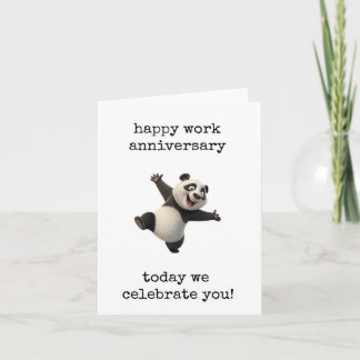 Tarjeta Happy Work Anniversary, Celebrate You, Panda Bear
