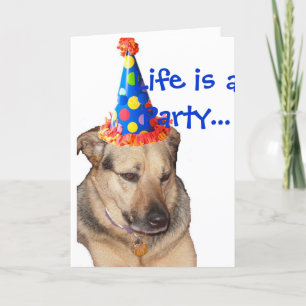 Tarjeta HappyBirthday, vida es un fiesta…