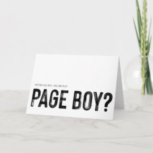 Tarjeta ¿Hará un Boda para preguntar a un chico?
