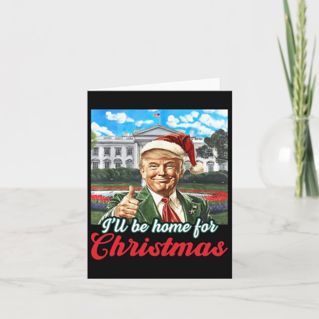 Tarjeta Haré Hogar A Los Navidades Trump Divertidos Pajama (Anverso)