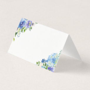 Tarjeta Harina de agua azul Hydrangea Floral Bouquet