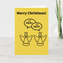 Tarjeta "Hark" canta Harold Angels - Navidades