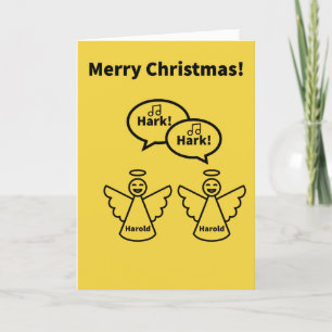 Tarjeta "Hark" canta Harold Angels - Navidades
