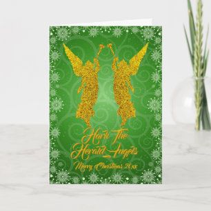 Tarjeta Hark The Herald Angels Feliz Navidad 20xx Card