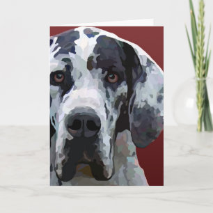Tarjeta Harleqiuin great dane