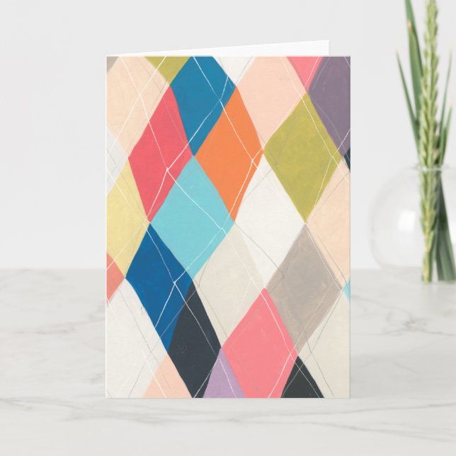 Tarjeta Harlequin Hopscotch - Argyle Pattern (Anverso)