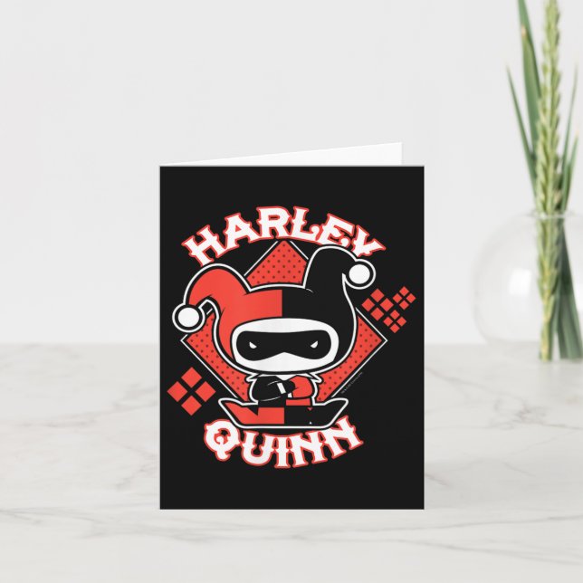 Tarjeta Harley Quinn Chibi (Anverso)