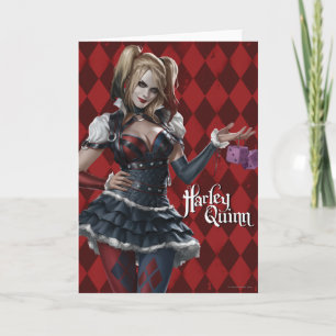 Tarjeta Harley Quinn With Fuzzy Dice