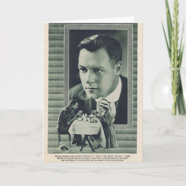 Tarjeta Harold Lockwood Mary Pickford 1917 (Anverso)