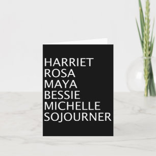 Tarjeta Harriet Rosa Maya Bessie Michelle Sojourner Negra 