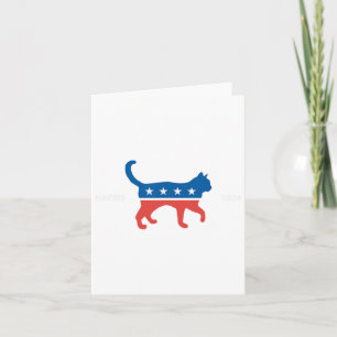 Tarjeta Harris 2024 Demócrata Gato - Vota Por Kamala W Ele