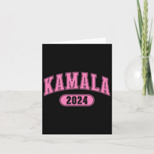 Tarjeta Harris 2024 Presidente Varsity Green Vintage rosa
