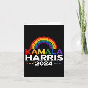 Tarjeta Harris 2024 Rainbow Flag Gay Pride Lgbt