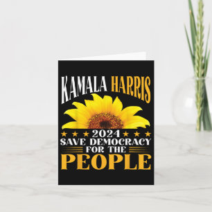 Tarjeta Harris 2024 Salva La Democracia Para El Pueblo Sun