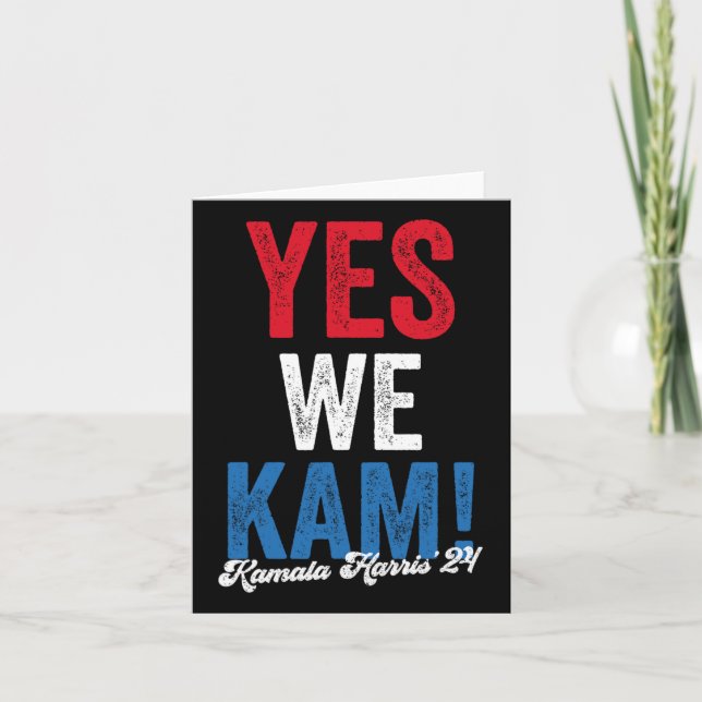 Tarjeta Harris 2024 Support I&#';m With Her Kamala Harris (Anverso)
