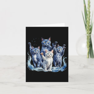 Tarjeta Harris Blue Cats Wave - Divertido para dueños de g
