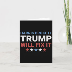 Tarjeta Harris Bromeó It Trump lo arreglará Kamala lo romp