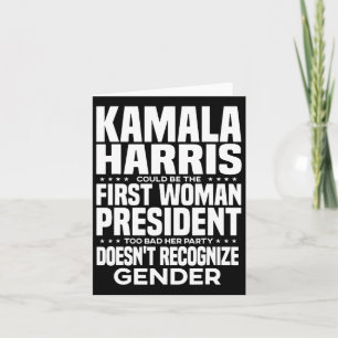 Tarjeta Harris podría ser la primera mujer presidente dema