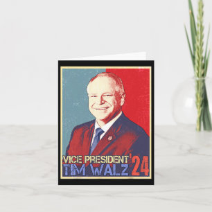 Tarjeta Harris Vice President Tim Walz Waltz Elecciones 20