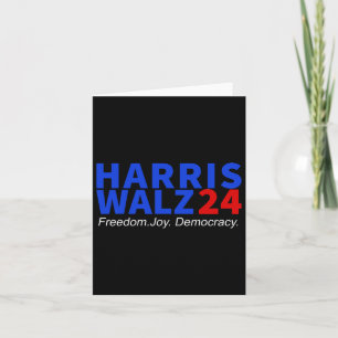 Tarjeta Harris W24 Libertad Alegría Democracia Kamala Harr