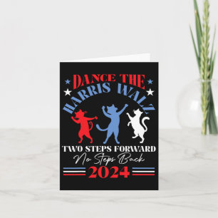 Tarjeta Harris Waltz 2024 Cat Lady Dance 2 pasos adelante