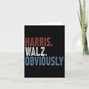 Tarjeta Harris Waltz 2024 Elección Kamala Harris Tim Waltz