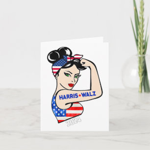 Tarjeta Harris Waltz 2024 Elecciones Kamala Harris Tim Wal