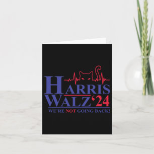 Tarjeta Harris Waltz 2024 No vamos a volver un gato gracio