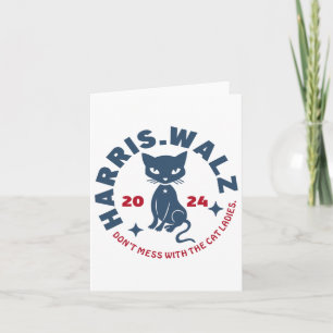 Tarjeta Harris Waltz no se mete con el gato Ladies Kamala