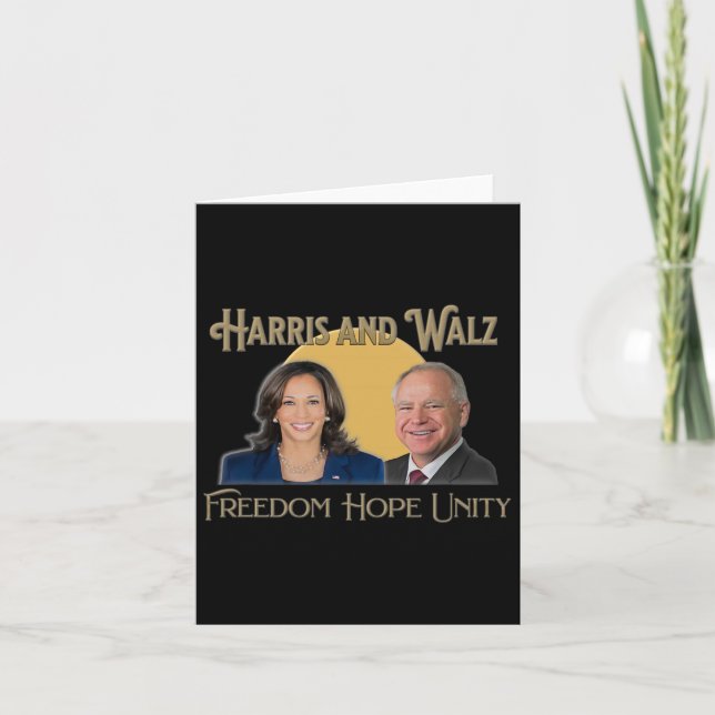 Tarjeta Harris Walz 2024 Kamala Y Tim President Y Vp (Anverso)