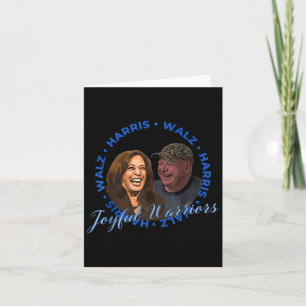 Tarjeta Harris Walz Joyful Warriors Walz Kamala Harris 202