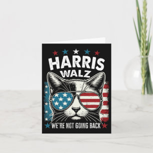 Tarjeta Harris Walz Waltz 2024 No nos vamos de vuelta dive