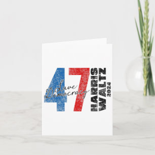 Tarjeta Harris Wheimer 2024 Save Democracy 2024 Elections