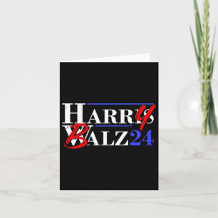 Tarjeta Harry B 2024 Divertido Kamala Harris Y Tim W 2024 