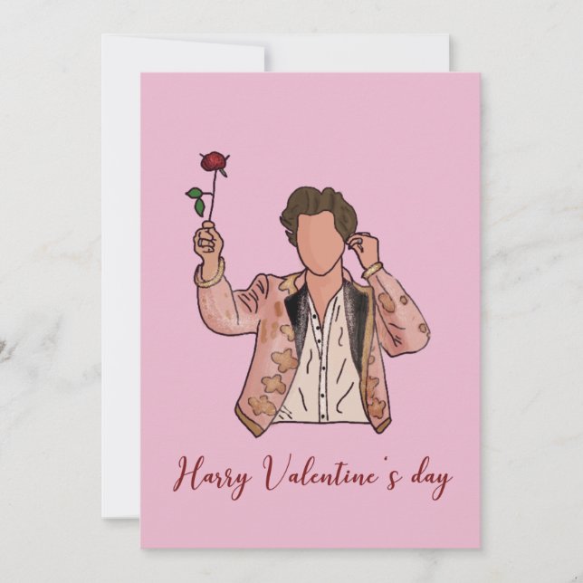 Tarjeta Harry Día de San Valentín/ fangirls/para f (Anverso)