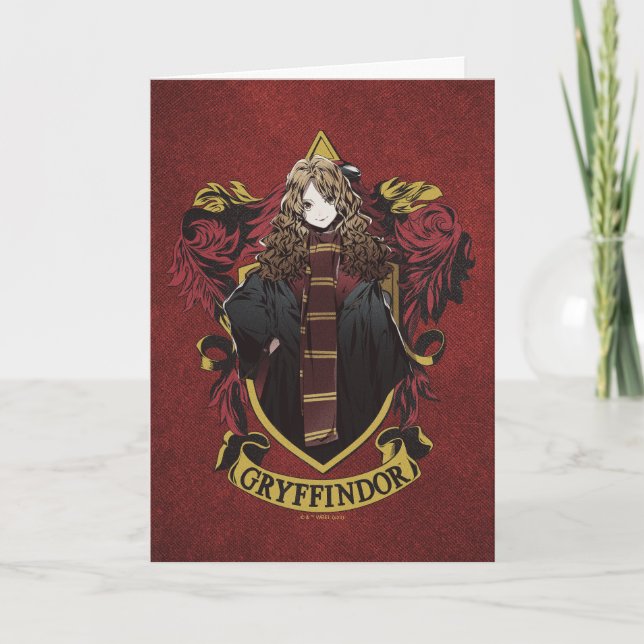 Tarjeta HARRY POTTER™ | Anime Hermione House Escudo (Anverso)