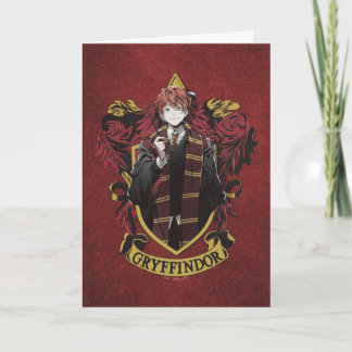Tarjeta HARRY POTTER™ | Anime Ron Weasley House Escudo