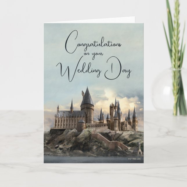 Tarjeta Harry Potter | Boda en el Castillo de Hogwarts (Anverso)